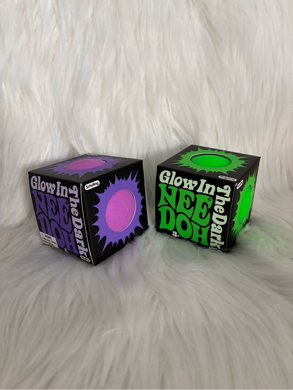 Needoh Glow in the Dark Purple and Green NEW